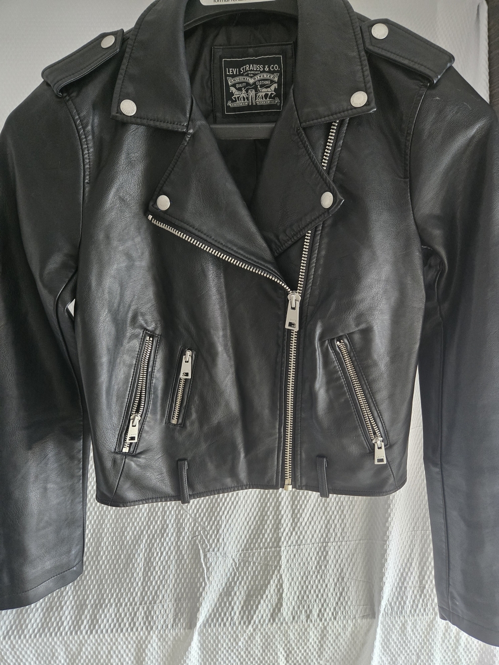 Levi's Women's Black Leather Moto Jacket/ Belt Not Included!